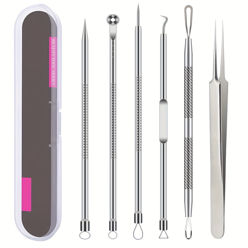 Skincare Ingredients Checker - ​6Pcs Stainless Steel Blackhead Remover Tools