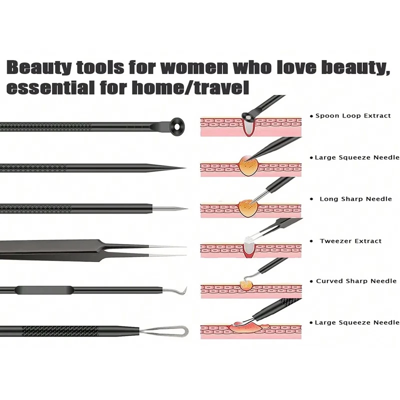 6Pcs Blackhead Remover Set Sta - đánh giá và giá Skincare Ingredients Checker