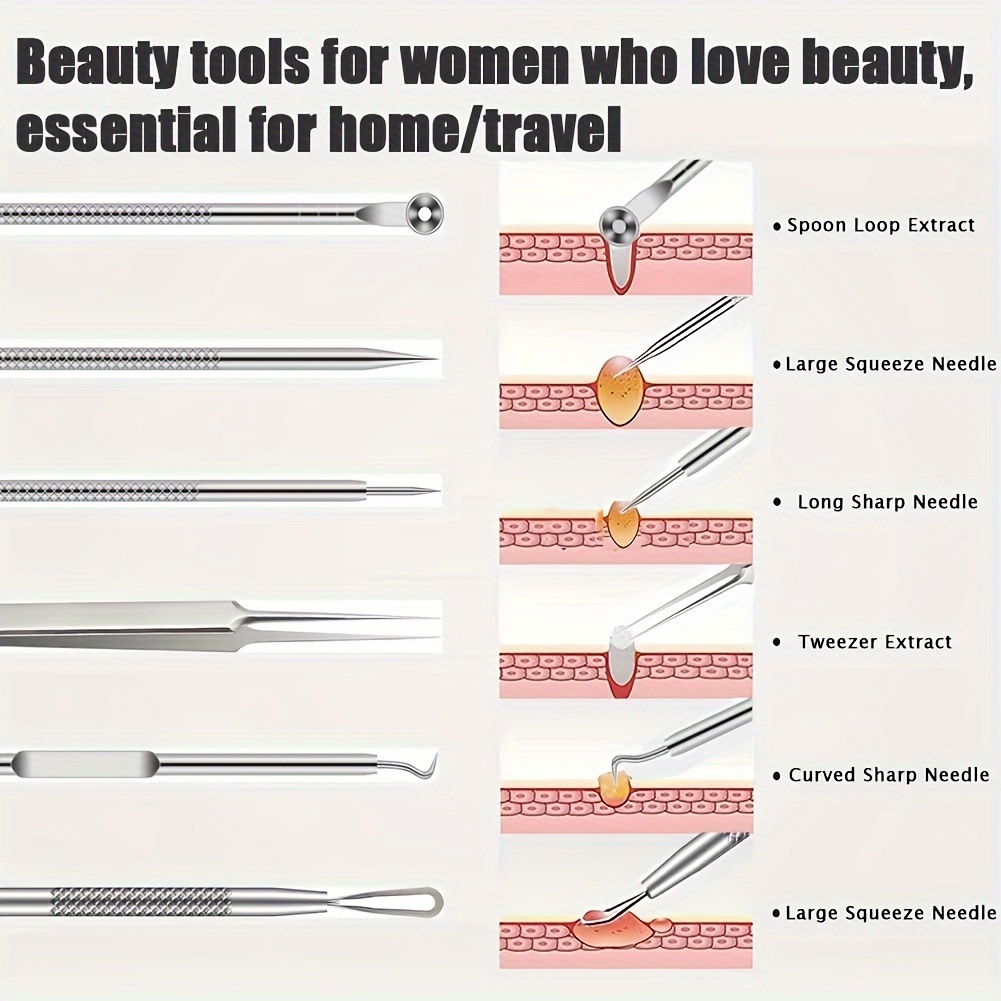 ​6Pcs Stainless Steel Blackhea - đánh giá và giá Skincare Ingredients Checker